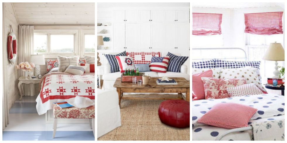 Patriotic Decor 4th Of July Red White And Blue Decorating Ideas