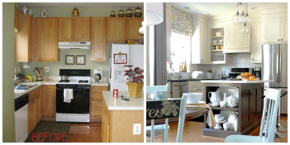 Blogger Cristina of Remodelando la Casa gave her kitchen a serious facelift by extending the height of her cabinets to the ceiling. Get the tutorial Remodelando la Casa. 