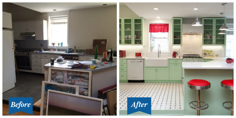 Kitchen Design Retro this colorful retro kitchen makeover will make you feel cheery Kitchen Design Retro this colorful retro kitchen makeover will make you feel cheery