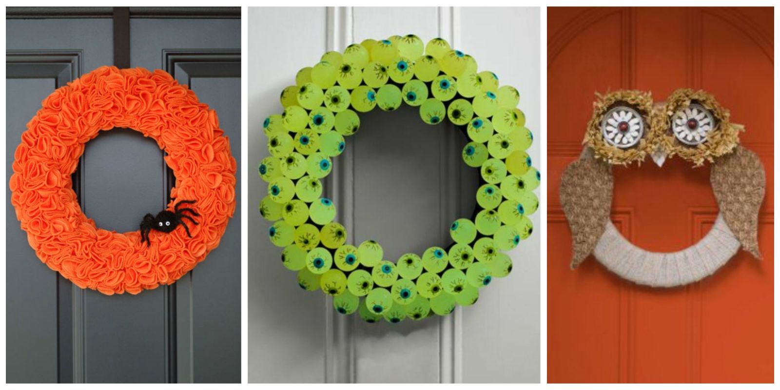 30 diy halloween wreaths how to make halloween door decorations ideas - Homemade Ideas For Halloween 30 diy halloween wreaths how to make halloween door decorations ideas - Homemade Ideas For Halloween