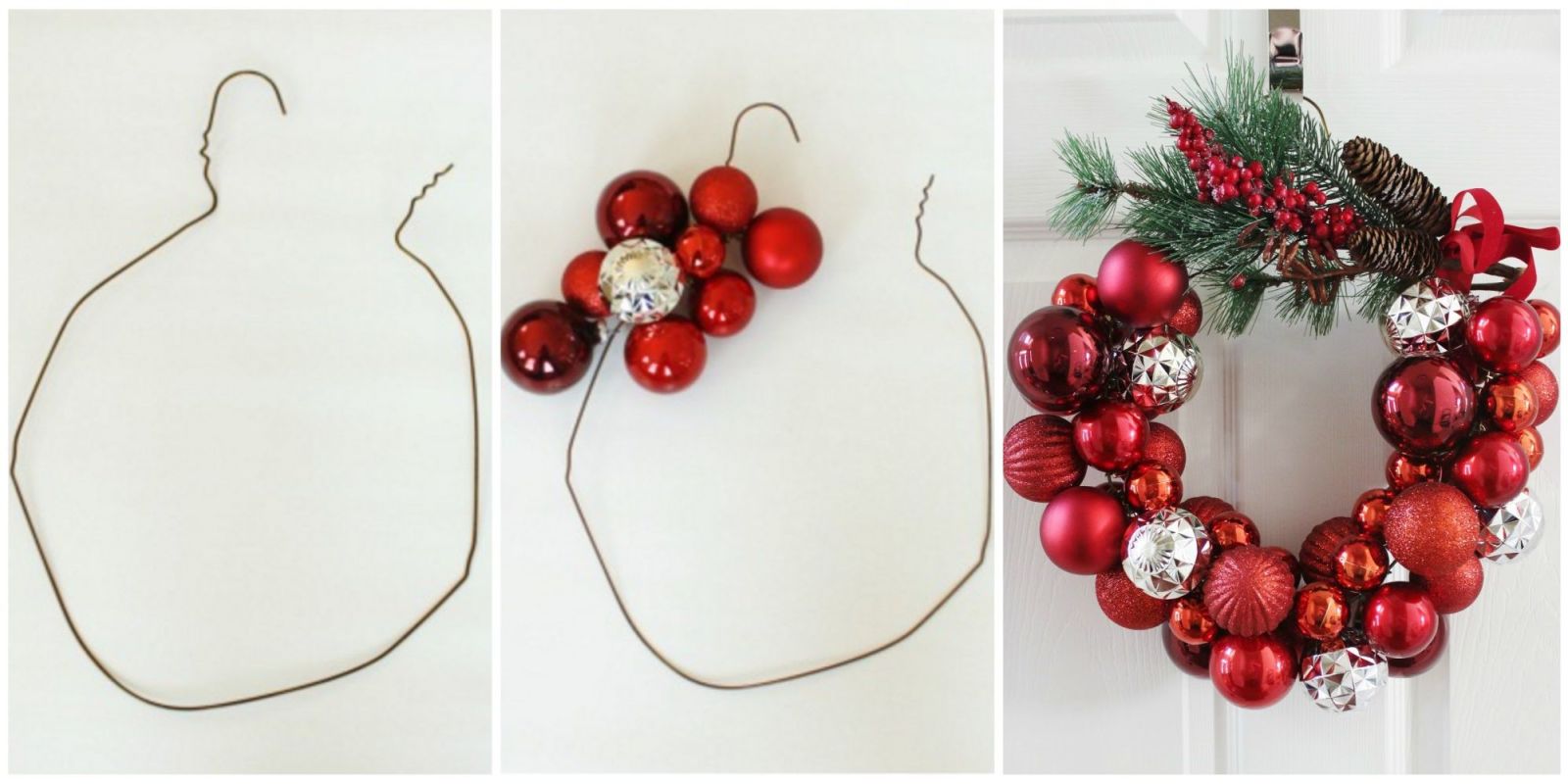 How to Make a Christmas Wreath With a Wire Hanger DIY Holiday Ideas