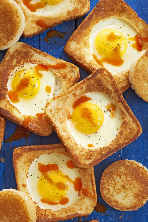 Only thing better than traditional egg-in-a-hole? Adding a bit of parm. Get the recipe. 