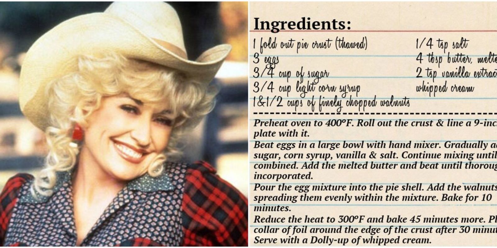 Dolly Parton Pie Recipe for Pi Day Dolly Parton's Favorite Pie Recipe