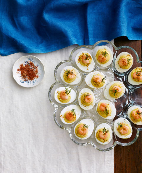 These creamy deviled eggs, topped with Old Bay seasoning and pickled shrimp, are easy to make and sure to impress. Recipe: Deviled Eggs with Old Bay Shrimp Tools you'll need: food processor ($30; amazon.com) 