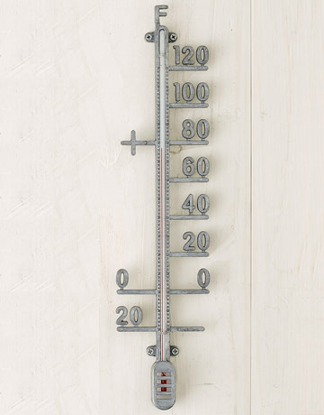 zinc outdoor thermometer