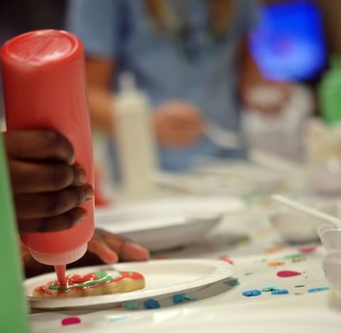 While this holiday tradition is usually fun, it's also a huge chore to clean up. So if you're making Christmas cookies with little ones, use condiment containers for dispensing the icing. They're easy to squeeze, and the tip is just the right size to keep things under control.
See more at Bake at 350 »
