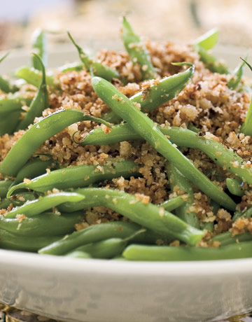 Fresh green beans elevate this country classic to the urban palate. The beans can be blanched and refrigerated the day before. Toss them with good-quality bread crumbs on the day of the meal, and heat through. Recipe: Fresh Green Bean Casserole 