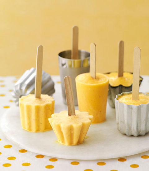 orange banana smoothie popsicles